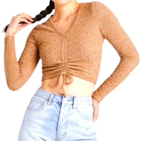 NWT WILD FABLE CROP SWEATER MADE W/ATLEAST 20% RECYCLED MATERIALS SZ.S - Picture 1 of 6